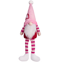 Gnomes de la Saint-Valentin à longues jambes, poupées en peluche en polyester, motif cœur, décoration de couple, fête festive à la maison, cadeau romantique