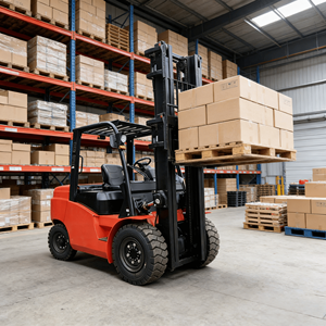 Montacargas Contrabalanceado Diésel ZooYA 4WD de 4 y <span class=keywords><strong>5</strong></span> Toneladas para Uso en Restaurantes y Granjas con Ventilador y Parasol - Product Image 1