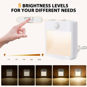 Modern <b>LED</b> Plug-in Smart Human Body Induction <b>Sensor</b> Night <b>Light</b> Warm White <b>Light</b> Dimmable PC Material for Bedroom Bedside Use - Product Image 6