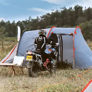 Barraca leve dupla para motocicleta, para passeio ao ar livre, à prova de chuva e de vento, para acampamento