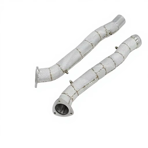 Tubo de Escape Delantero para Aston Martin DB12 4.0T 2023+, Tubos de Escape de Acero Inoxidable, Downpipe con Protección Térmica, Mejora Acústica - Product Image 3