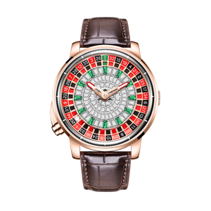 นาฬิกาข้อมือผู้ชาย HANBORO หรูหรา ระบบออโตเมติก ดีไซน์ล้อหมุนประดับเพชร รุ่นกันน้ำ หน้าปัดดิจิตอล สายแบบหัวเข็มขัด - Product Image 5