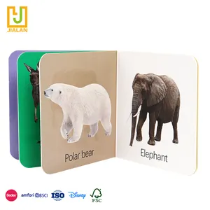 制造商Oem生产定制印刷卡片书野生动物百科儿童图片印刷书