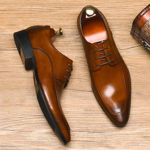 Chaussures en cuir faites à la main Automne/Hiver 2025 - Chaussures en cuir italiennes pour hommes - Bottines rétro imperméables de haute qualité - Product Image 1