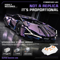 Coche de Carreras Teledirigido Bugatti de Construcción por Bloques, Modelo Deportivo a Escala 1:18, Controlado por App, 800 Piezas, para Montaje Transfronterizo