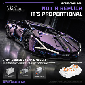 Auto da Corsa Telecomandata Cyber Bugatti Transfrontaliera, Modellino da Costruire per Ragazzi, Auto Sportiva da Assemblare - Product Image 3