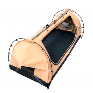 Style australien King taille unique Camping Swag <span class=keywords><strong>tente</strong></span> PVC <span class=keywords><strong>toile</strong></span> 1-2 personnes équipement tout-terrain aluminium pôle automatique extérieur - Product Image 1