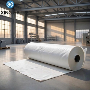 Toile filtrante <span class=keywords><strong>géotextile</strong></span> non tissée en HDPE PP résistante aux déchirures 100-1000g/m² imperméable Chine MOQ 800m² Travaux de construction - Product Image 4
