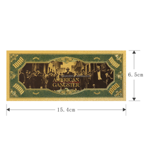 Conception personnalisée, 5 modèles, style américain, billet de banque souvenir en plastique plaqué or pour cadeaux - Product Image 6