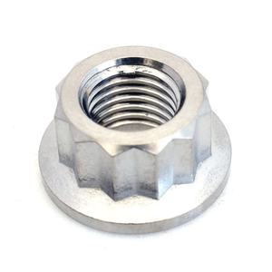 Tuerca Hexagonal de Brida de Titanio de 12 Puntas, Mecanizada por CNC, Personalizada, con <span class=keywords><strong>M8</strong></span> X 1.25 - Product Image 1