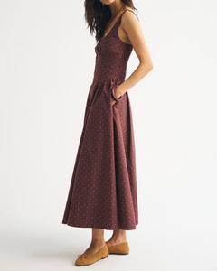 Vestido Largo de Algodón con Bordado de Encaje Vintage para Mujer, Estilo Línea A, con Tirantes Anchos y Fruncido en el Busto, para Uso Casual de Verano - Product Image 2