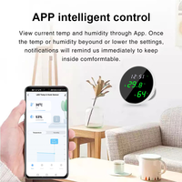 Écran LCD intelligent Tuya Wifi, capteur d'humidité et de température, moniteur de température et d'humidité Wi-Fi avec fonction horloge