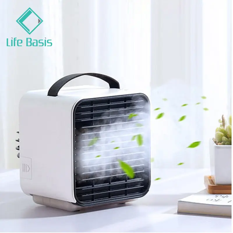 Lifebease-humidificador de aire portátil, miniventilador de mesa de iones negativos