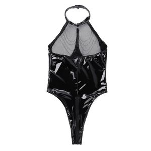 Lingerie sexy de style gothique de haute qualité, combinaison en cuir verni PU, tenue de danse pour femmes - Product Image 3