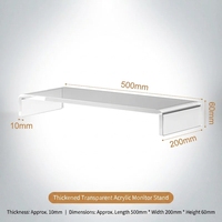 Support d'écran en acrylique transparent épaissi, étagère de rangement pour chaussures en forme de U, support de bureau en acrylique peu encombrant pour l'affichage de figurines