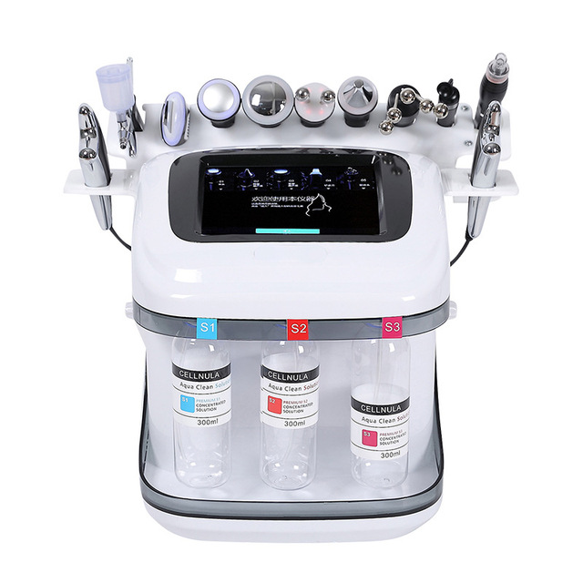 New 8 in 1 or 10 in 1 Face Care Beauty Machine Black Hydra Multi Function Facial Machine