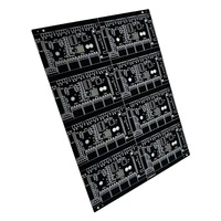 Circuit imprimé double face vierge FR4 avec masque de soudure noir et légende blanche pour carte d'alimentation