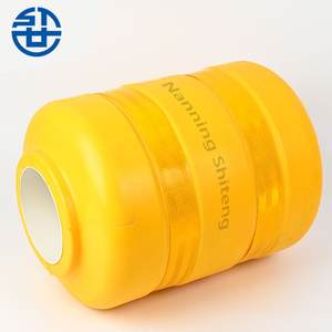 حاجز حركة درابزين الأسطوانة للطريق السريع ، تحذير أصفر يعكس حاجز أسطوانة الأمان - Product Image 3