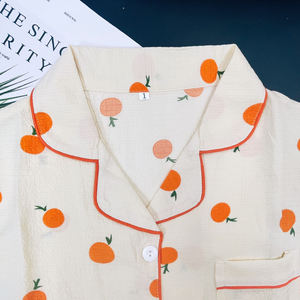 कस्टम पजामा की ग्रीष्मकालीन प्यारी लड़की पजामा लैपल शॉर्ट आस्तीन वाली शॉर्ट्स महिलाओं के लिए सेट - Product Image 2