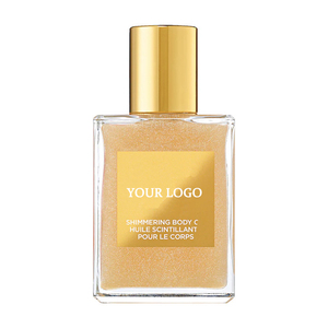 Body Glitter New Arrival Custom Spf 50 <b>Sunscreen</b> Broad Spectrum Shimmering Body Oil <b>Mist</b> Glass Serum Bottle Shimmering Body Oil - Product Image 3