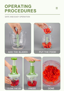 לחץ בצל ירקות בשר שום מעבד מזון חותך גלשן קל לנקות - Product Image 6