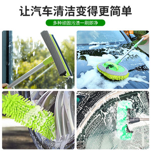 Juego de 5 cepillos para lavado de autos, material PP verde, para limpieza de vehículos, kit de herramientas para lavado de carrocería y vidrios - Product Image 3