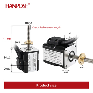 มอเตอร์สเต็ปเปอร์แบบวงปิดทรงสี่เหลี่ยมคางหมู Hanpose Hybrid <span class=keywords><strong>NEMA</strong></span> <span class=keywords><strong>17</strong></span> รุ่น 42ET34/<span class=keywords><strong>40</strong></span>/48/60-T8*2/4/8+CL42 สำหรับอุปกรณ์และเครื่องจักร - Product Image 6