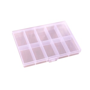 Transparent Plastic Jewelry Organizer Box 10 Compartment With Lid For Earrings And Small Accessories Storage - Product Image 5