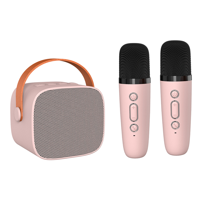 Attractive Design Beautiful New Mini Portable Speaker With Wireless Microphone Music Player Toys Gifts for Boys Girls