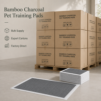 Tapis d'apprentissage de la propreté jetables en charbon de bambou à absorption rapide pour chiens, directement de l'usine