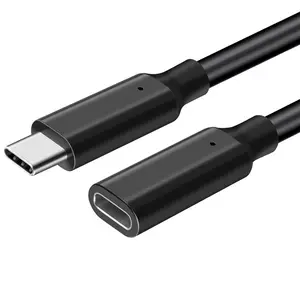 4K 60Hz Gevlochten Pvc Type-C Usb 3.2 Gen 2 Mannelijke En Vrouwelijke Verlengkabel Snel Opladen & Datatransmissie Usb 3.0 Connector