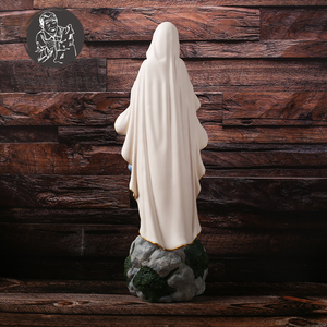 15 pouces Catholique <span class=keywords><strong>Notre</strong></span> <span class=keywords><strong>Dame</strong></span> <span class=keywords><strong>de</strong></span> <span class=keywords><strong>Lourdes</strong></span> Statue Résine Sculpture Décoration <span class=keywords><strong>Notre</strong></span> <span class=keywords><strong>Dame</strong></span> <span class=keywords><strong>de</strong></span> <span class=keywords><strong>Lourdes</strong></span> sur Pierre Figurine Cadeau Religieux - Product Image 3