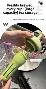 Bouteille d'eau en plastique grande capacité 1300 ml, résistante aux chocs, avec paille, incassable et anti-fuite, idéale pour étudiants, bureau et activités sportives en extérieur - Product Image 2