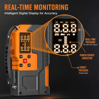 Démarreur de secours avec compresseur d'air 150 PSI, gonfleur de pneus portable pour pneus de voiture avec moniteur de pression, lumière d'urgence, batterie externe