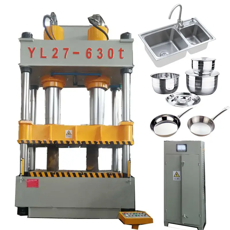 Ybx-yl73-prensa hidráulica de dibujo profundo para máquina de fabricación de ollas de acero inoxidable, 160 toneladas