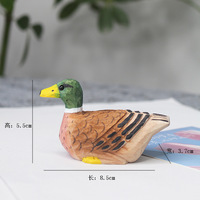 Petit canard en bois Figurine Vintage bois canards pour la décoration de la maison Souvenir de Pâques gravure sur bois cadeau
