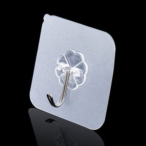 Gancio Adesivo Trasparente in Acciaio Inossidabile <span class=keywords><strong>da</strong></span> 6 cm Senza Foratura per Cucina, Bagno, <span class=keywords><strong>Armadio</strong></span> - Gancio <span class=keywords><strong>da</strong></span> Parete Autoadesivo Forte - Product Image 3