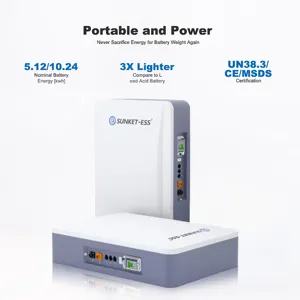 Batteria 51.2v 100ah 200ah batteria solare 5kwh 10KWh PowerWall solare Bluetooth risponde rapidamente