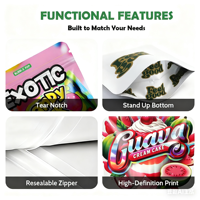 Sachet Doypack Refermable en Mylar et Aluminium Imprimé Personnalisé, Emballage Alimentaire à Fermeture Éclair avec Logo