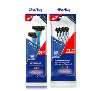 Di alta qualità Flash usa e getta rasoio LM33 tripla lama con striscia lubrificante per la cura personale degli uomini rasatura - Product Image 6