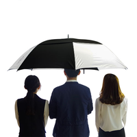 Parapluie de golf automatique classique extra large de 36 pouces, résistant au vent, avec baleines en fibre de verre et impression de logo, livraison gratuite