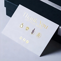 Carte postale de remerciement avec impression de logo de marque personnalisée de haute qualité, impression recto verso en couleur, carte de visite pour petite entreprise