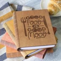 Madera personalizada Lino de madera DIY haz tu propio álbum de recortes libro de cocina receta tarjetero organizador carpeta con pestañas