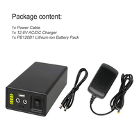 Paket Baterai Lithium Ion Isi Ulang 12V DC dan 5V USB 2 Port Output, Baterai Portabel 12V dengan Pengisi Daya Nirkabel