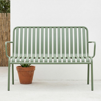Chaise de jardin moderne en aluminium à double siège avec accoudoirs, service ODM/OEM, pour une utilisation extérieure durable