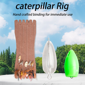 Caterpillar Fly Lure Set With <b>Floating</b> And Submersible Casting Aids For Bass <b>Fishing</b> Rivers - Product Image 3