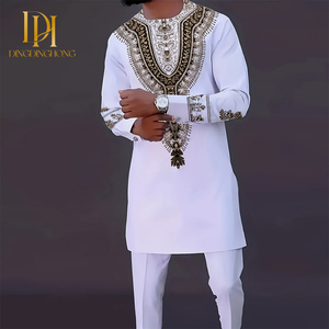 Items Sold in Bulk a New Style Middle Eastern Casual White Loose Shirt Set Woven for Summer Elegant <strong>Clothing</strong> - Product Image 4