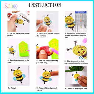 Easy DIY Fun Paint by Diamonds kits <span class=keywords><strong>de</strong></span> pintura <span class=keywords><strong>de</strong></span> pegatinas <span class=keywords><strong>de</strong></span> mariposas para niños - Product Image 3