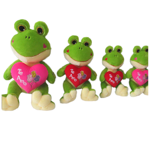 Peluche di Rana Colorata Economica dei Produttori Cinesi OEM per Alleviare lo Stress e Decorazione di San Valentino - Product Image 1