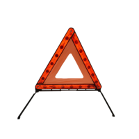 Triangle de signalisation réfléchissant à haute intensité en plastique prismatique, portable et pliable, outils de sécurité routière d'urgence pour voiture, sans signal sonore